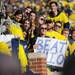 Michigan fans hold a "Beat Ohio" sign in the endzone as they cheer in the fourth quarter at Michigan Stadium. Melanie Maxwell I AnnArbor.com
